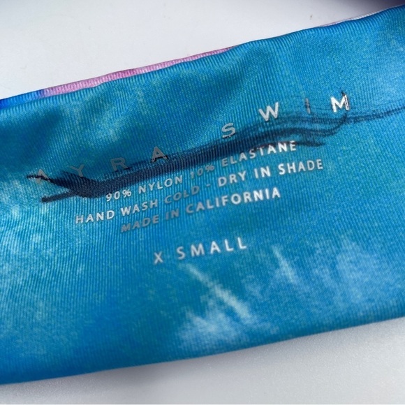 New! Ayra Swim CENTER KNOT BIKINI TOP WITH SCRUNCHED STRAPS 12977 - Picture 5 of 6